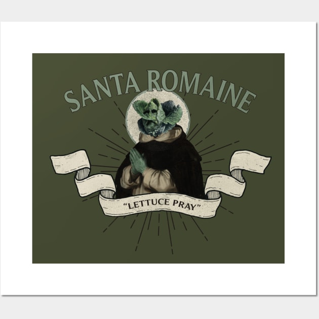 Santa Romaine: Lettuce Pray Wall Art by Slothfox